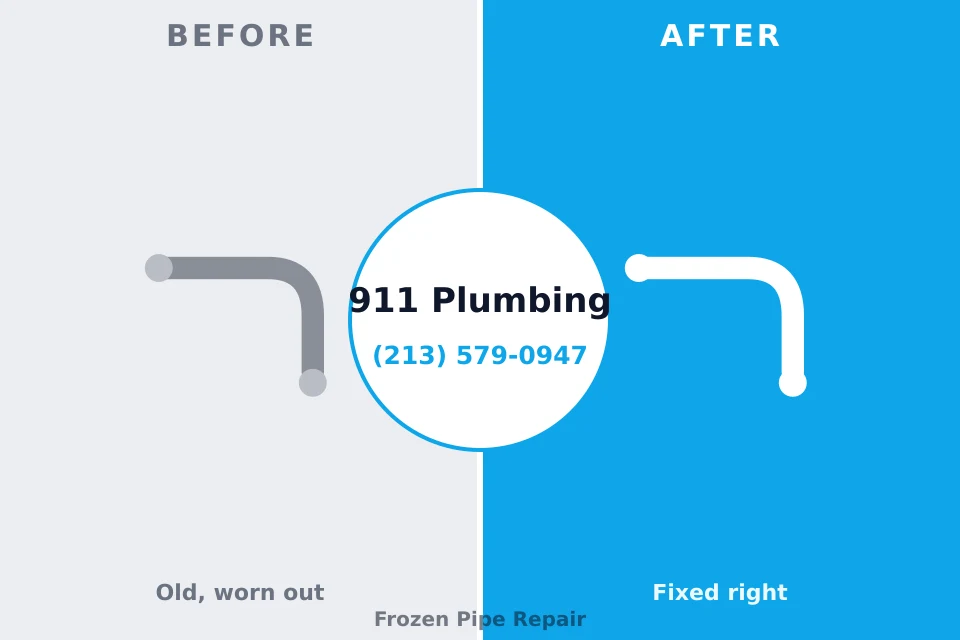 Before and after: plumbing repair Socorro, NM